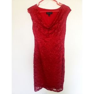 Connected apparel red dress